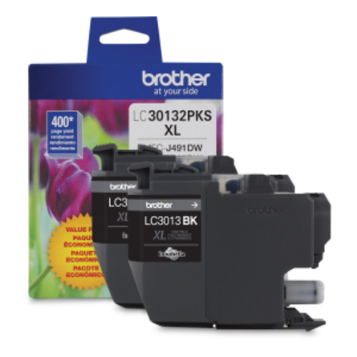 Brother LC30132PKS Genuine High Yield Black Ink Cartridge 2-Pack — Genuine OEM