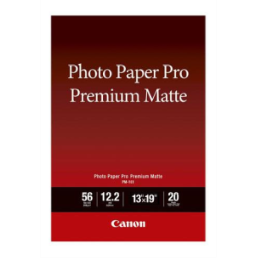 Canon PM-101 13" x 19" (A3+) Photo Paper Pro Premium Matte — 20 Sheets (8657B007)