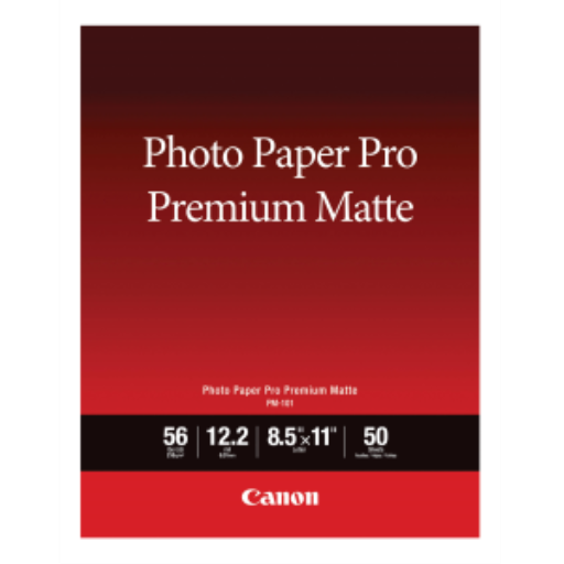 Canon PM-101 8.5" x 11" Photo Paper Pro Premium Matte — 50 Sheets (8657B004)