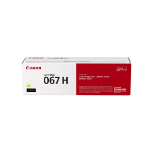 Canon Cartridge 067H High Yield Yellow Toner (5103C001) — Genuine OEM