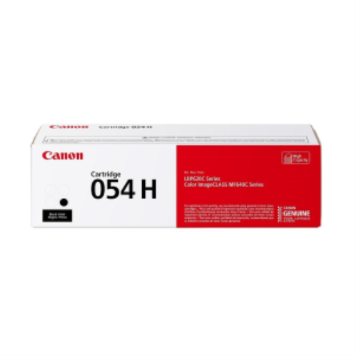 Canon 054H High Yield Black Toner Cartridge (3028C001) — Genuine OEM
