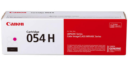 Canon 054H High Yield Magenta Toner Cartridge (3026C001) — Genuine OEM