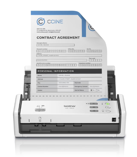 Brother ADS-1350W Wireless Compact Desktop Scanner | Scan Speeds of Up to 30ppm | Single Pass Double-Sided Scanning New Model: ADS1350W