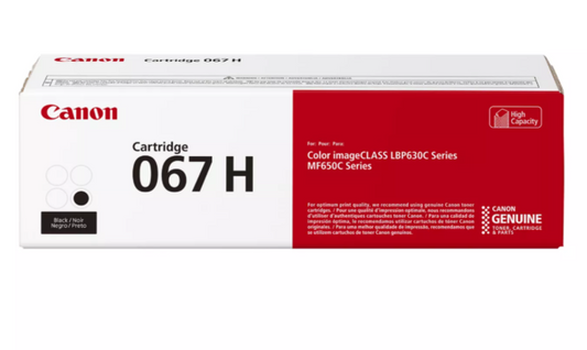 Canon 067 H Black Toner Cartridge, High Capacity