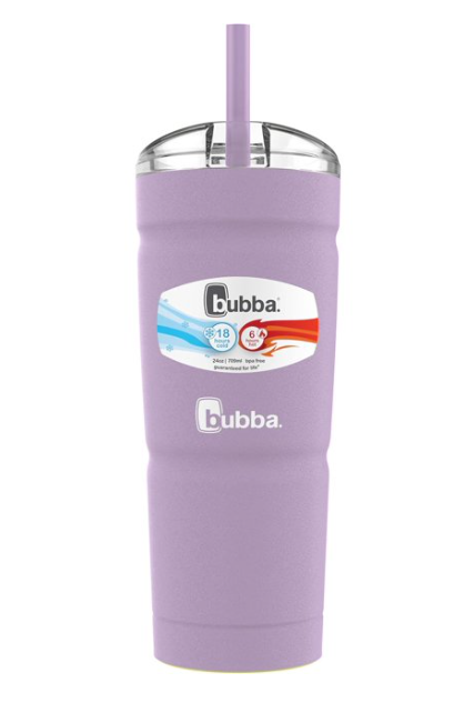 bubba Envy S Stainless Steel Tumbler, 24 oz (709 ml), Straw Lid, Lavendar